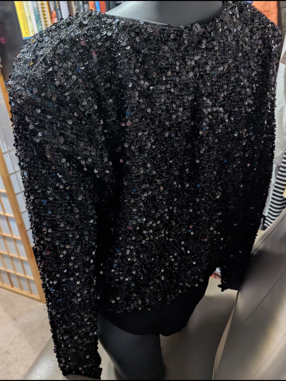 Flying Tomato Black Sequin Bodysuit - Picture 2 of 4